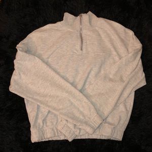 Garage quarter zip cropped long sleeve